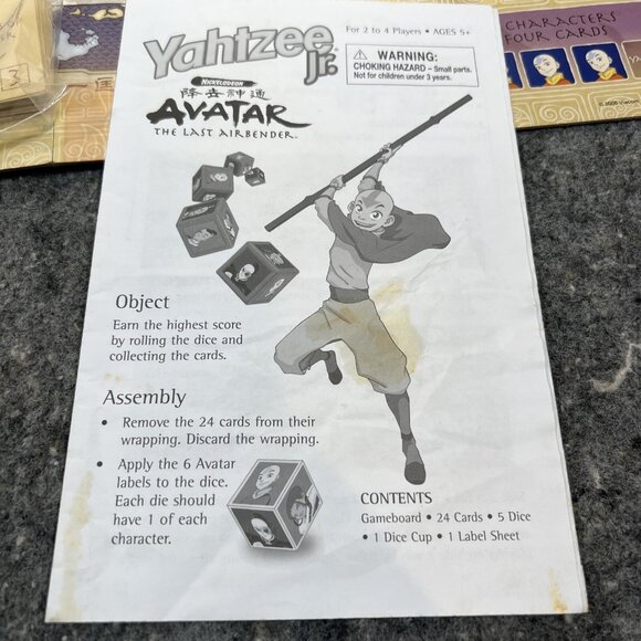 Rare Avatar The Last Airbender Yahtzee 2006 - 100% Complete Nickelodeon Jr Game - Picture 4 of 7